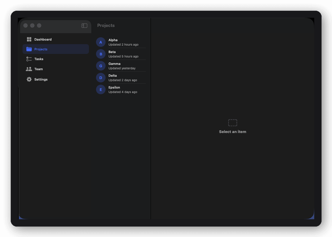 Dual Sidebar shell layout