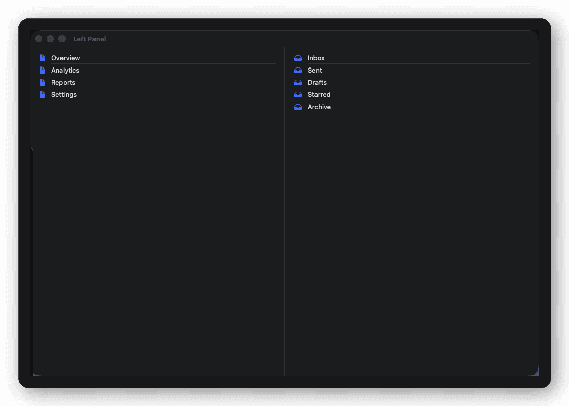 Nested Dual Column shell layout